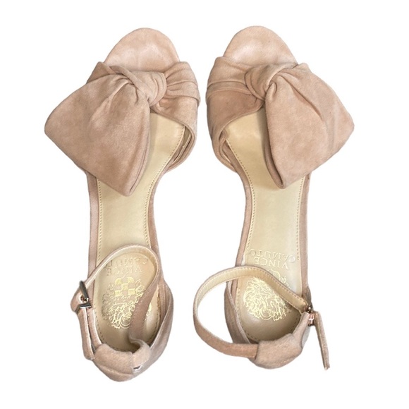 Vince Camuto Nestey Rose Tan Suede Heels 8.5 - Picture 1 of 12